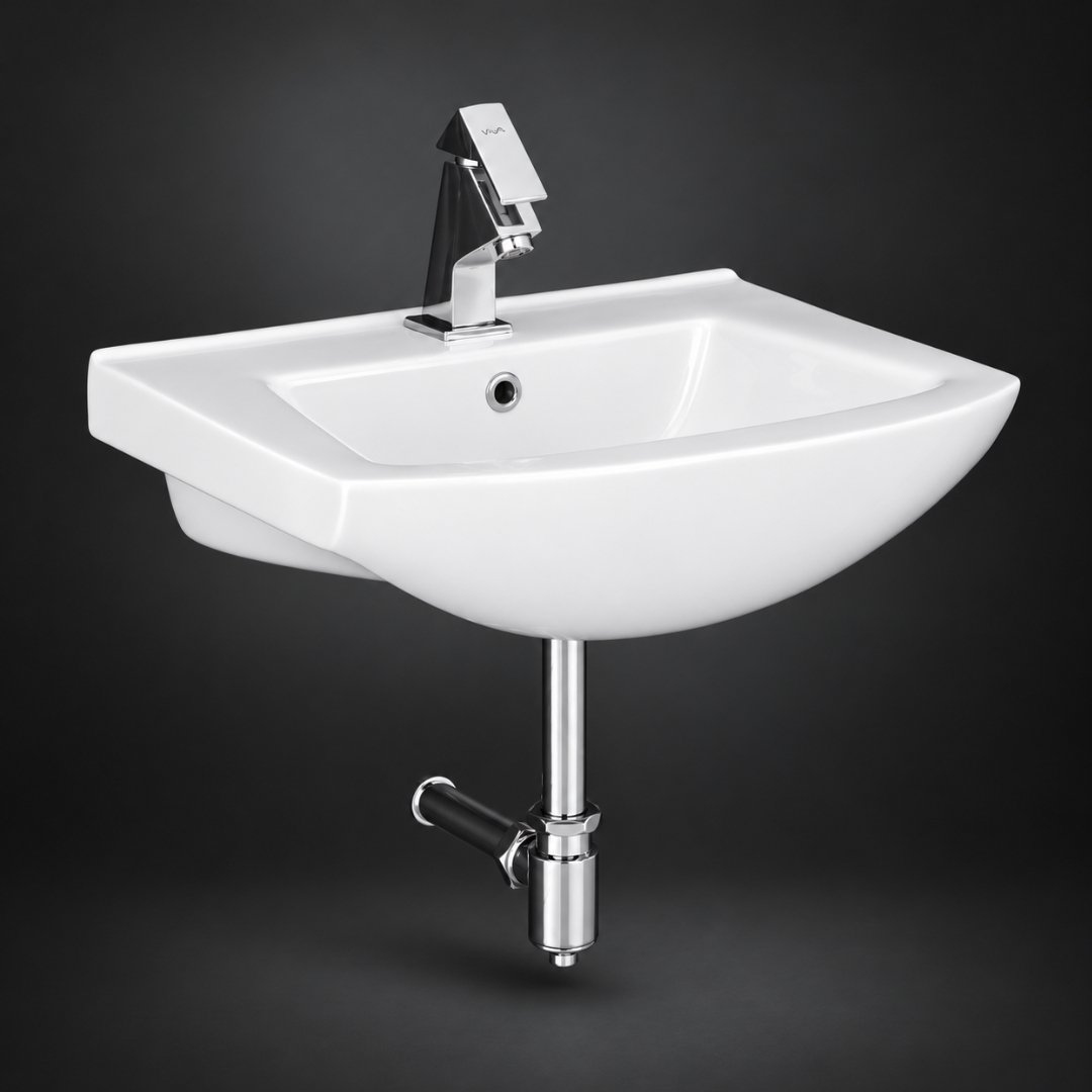 SILVER Wall Hung Basin Wash Basin - My Home Studio